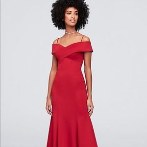 Off-the-Shoulder Mermaid Dress with Paneled Bodice